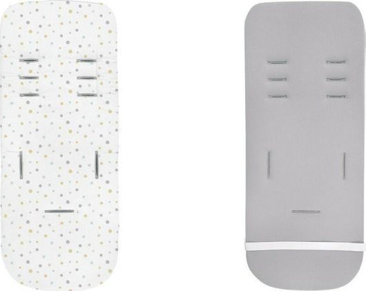 Στρώμα Καροτσιού Kikka Boo Dots Διπλής Όψης 34x84x2.1cm Γκρι