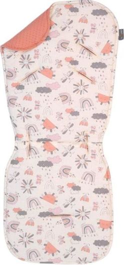 Κάλυμμα Καροτσιού Rainbow Διπλής Όψης 35x78cm Ροζ