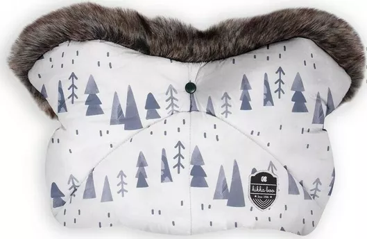 Γάντια Καροτσιού Kikka Boo Handmuff Shiny Nylon Snow Forest Λευκό