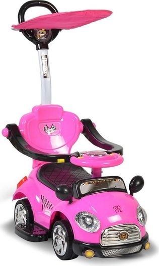 Περπατούρα Moni Paradise Αυτοκινητάκι για 12+ Μηνών Ροζ