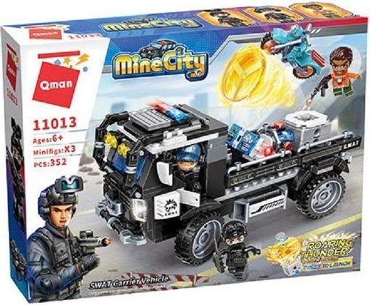 Τουβλάκια Qman Police - Swat Carrier Vehicle για 6+ Ετών 352τμχ