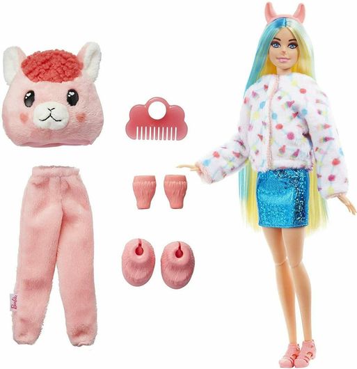 Κούκλα Barbie Mattel Cutie Reveal Λάμα για 3+ Ετών