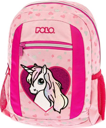 Σχολική Τσάντα Νηπίου Polo 9-07-012-8148 Polo Bambino Μονόκερος Ροζ