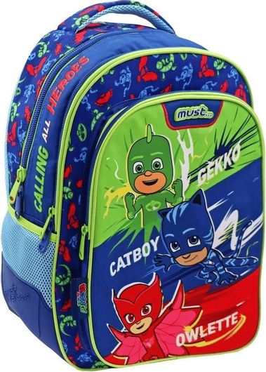 Σχολική Τσάντα Δημοτικού Must 484249 33x16x45cm 3 Θήκες Pj Masks