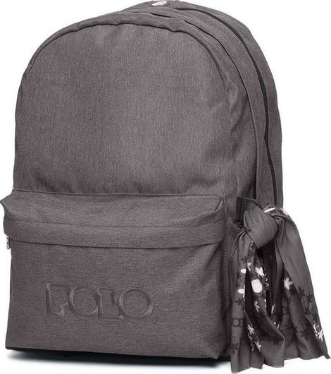 Σχολική Τσάντα Πλάτης Γυμνασίου Polo ΝΕΟ-1-34512 Original Double Scarf Γκρι