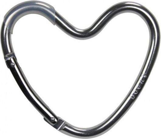 Γάντζος Βρεφικού Καροτσιού Dooky Καρδιά Ασημί