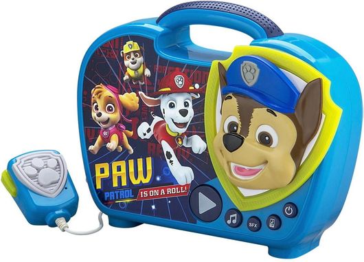 Μικρόφωνο Καραόκε eKids Paw Patrol Boombox PW-115 για Παιδιά με Ενσωματωμένη Μουσική & Φωτισμό Μπλε / Κίτρινο