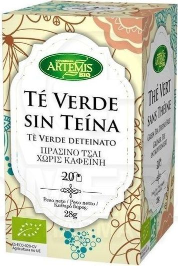 Τσάι Artemis Πράσινο Χωρίς Καφεΐνη Βιολογικό 20 Φακελάκια 28gr