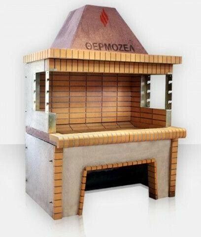 Ψησταριά Χτιστή Απλή Μεγάλη 153Χ82Χ208cm