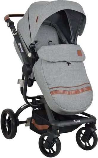 Καρότσι Μωρού Bebe Star 360-188 για Νεογέννητο Γκρι