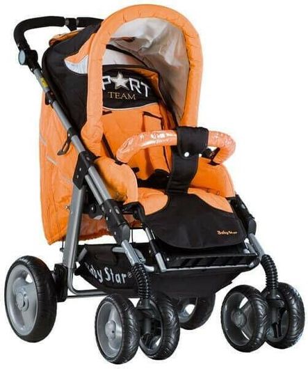 Κλασικό Καρότσι Bebe Stars Single Πορτοκαλί