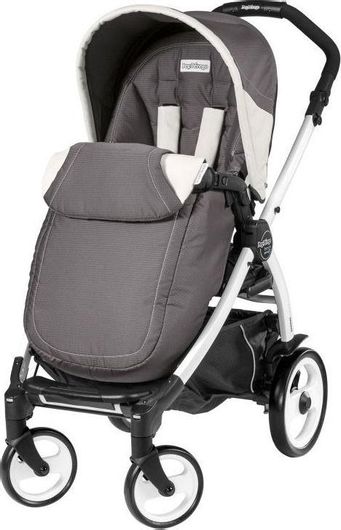 Κλασικό Καρότσι Peg Perego Book Plus Pop-Up White Piccadilly για Νεογέννητα Γκρι