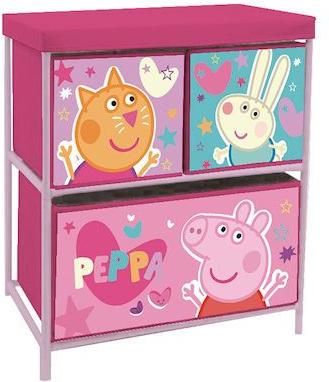 Παιδική Συρταριέρα Αποθήκευσης Arditex Peppa Υφασμάτινη 53x30x60cm Ροζ