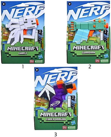 Nerf Hasbro Εκτοξευτής Microshots Minecraft σε Διάφορα Σχέδια για 8+ Ετών