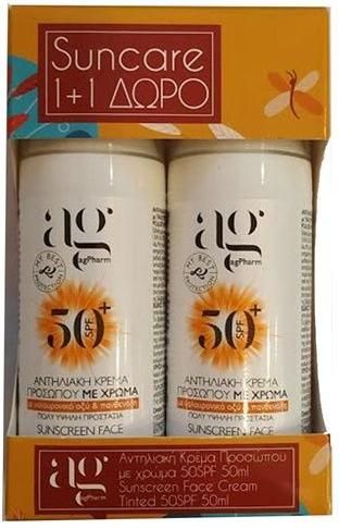 Αντηλιακή Κρέμα Προσώπου agPharm με Χρώμα SPF50+ 50ml