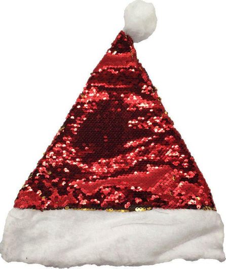 Χριστουγεννιάτικος Σκούφος με Πούλιες Κόκκινο