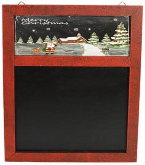 Χριστουγεννιάτικος Μαυροπίνακας Μονής Όψης με Κορνίζα 39.5x30.5cm