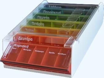 Θήκη Χαπιών Anabox Εβδομαδιαία με 35 Θέσεις Πολύχρωμο