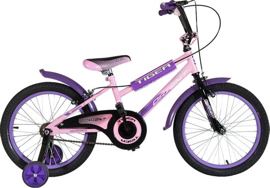 Παιδικό Ποδήλατο Orient Tiger 18" με Βοηθητικές Ρόδες Μοβ