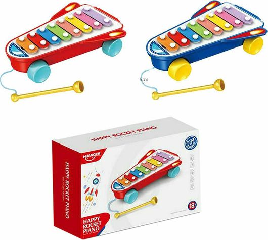 Μουσικό Παιχνίδι ToyMarkt Happy Rocket Piano Ξυλόφωνο 96161 26x18x7cm για 18+ Μηνών