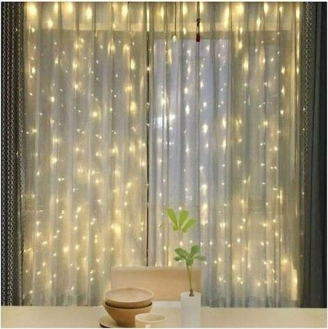 Χριστουγεννιάτικα Λαμπάκια Κουρτίνα Ρεύματος 500 LED Θερμό Λευκό