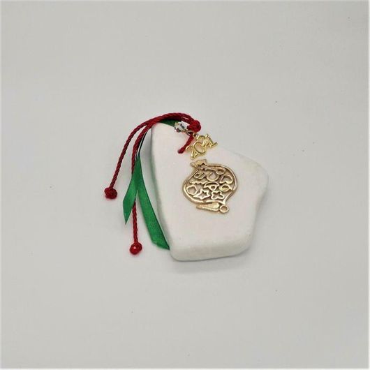 Γούρι Επιτραπέζιο G3124 Ρόδι Μεταλλικό 7x8x3cm