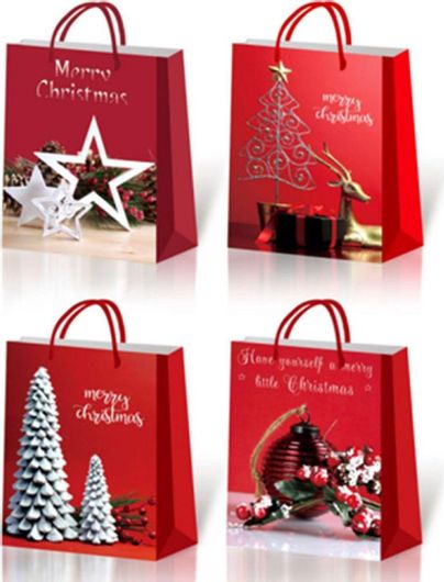 Χριστουγεννιάτικη Τσάντα Δώρου Iliadis 157301 Χάρτινη 42x30x12cm Τυχαία Επιλογή Χρώματος/Σχεδίου