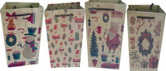 Χριστουγεννιάτικη Τσάντα Δώρου 00001394 Χάρτινη 36x13x13cm Τυχαία Επιλογή Σχεδίου