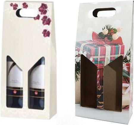 Χριστουγεννιάτικη Τσάντα Ποτού 02950131 Χάρτινη 41x18x9cm Τυχαία Επιλογή Σχεδίου