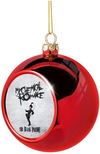 Χριστουγεννιάτικη Μπάλα My Chemical Romance Black Parade Πλαστική 8cm Κόκκινο