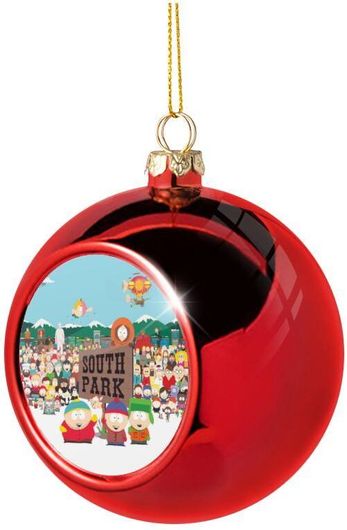 Χριστουγεννιάτικη Μπάλα South Park Πλαστική 8cm Κόκκινο