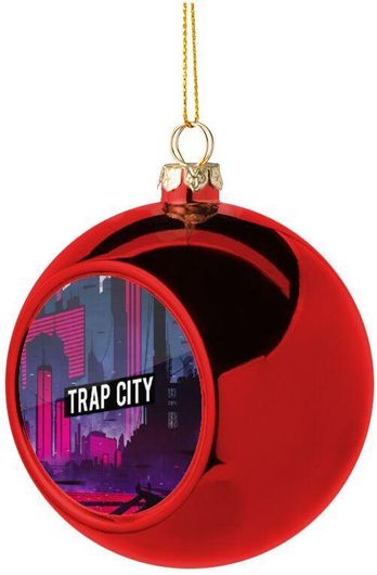 Χριστουγεννιάτικη Μπάλα Trap City Πλαστική 8cm Κόκκινο