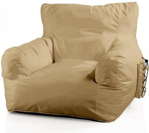 Πουφ Πολυθρόνα Αδιάβροχη 82x82x62cm Εκρού