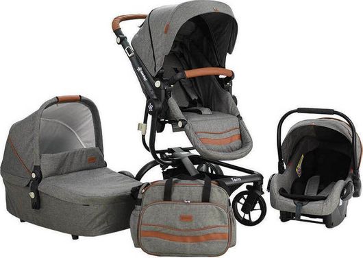 Πολυκαρότσι Bebe Stars Torro 3 σε 1 για Νεογέννητο Γκρι