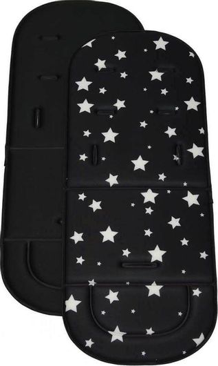 Κάλυμμα Καροτσιού Bebe Stars Διπλής Όψης Stars 34x80cm Μαύρο