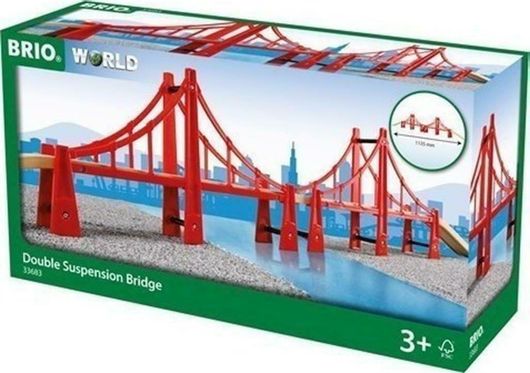 Αξεσουάρ Σιδηρόδρομου Brio Toys Double Suspension Bridge για 3+ Ετών