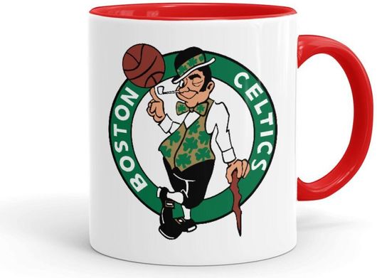 Κούπα Boston Celtics Κεραμικό 330ml Λευκό-Κόκκινο