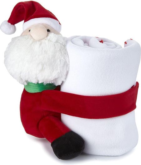 Χριστουγεννιάτικη Κουβέρτα με Άγιο Βασίλη Λευκό