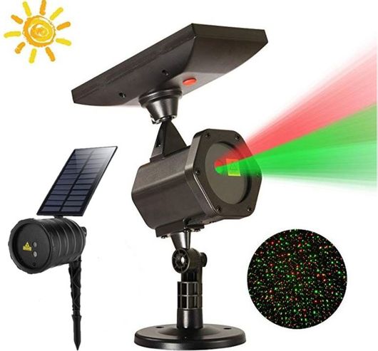 Χριστουγεννιάτικος Προβολέας Laser LED Ηλιακός Αδιάβροχος