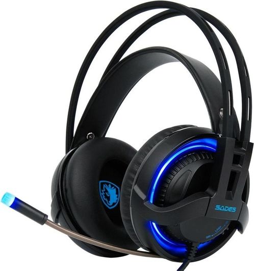 Gaming Ακουστικά Sades R2 Over Ear με Σύνδεση USB Μαύρο