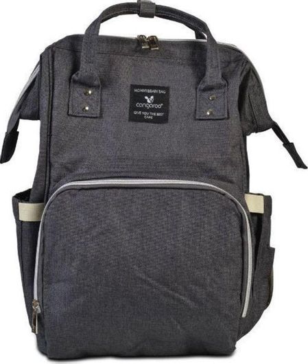 Τσάντα Αλλαξιέρα Πλάτης Amelia Cangaroo Πλάτης με 2 Πλαϊνές Θήκες 43x39x16.5cm Dark Γκρι