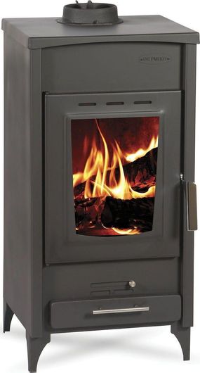 Ξυλόσομπα Thermiki Ats 90-10 Χαλύβδινη 12.0kw Μαύρη