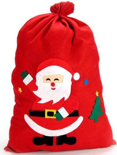 Χριστουγεννιάτικος Σάκος με τον Άγιο Βασίλη Juinsa 500115 50x30cm