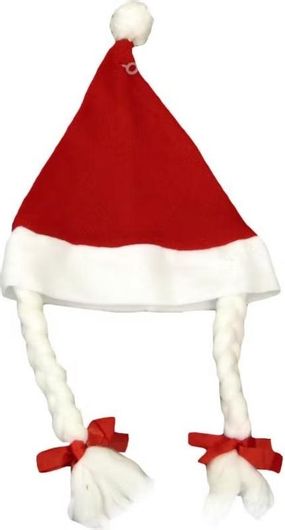 Χριστουγεννιάτικος Σκούφος Άγιου Βασίλη με Πλεξούδες Juinsa 300115 30x40cm