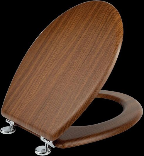Καπάκι Λεκάνης Elvit Universal 1236 Ξύλινο 40-46x37cm Καφέ