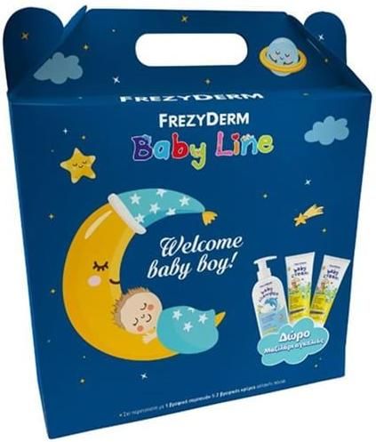 Σετ Περιποίησης Μωρού Frezyderm Baby Shampoo 300ml & Baby Cream 2x175ml & Μαξιλάρι Αγκαλιάς για Αγοράκι 4τμχ