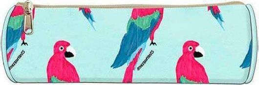 Κασετίνα Bagtrotter Parrots Βαρελάκι με 1 Θήκη Γαλάζιο