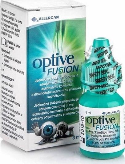 Allergan Optive Fusion Οφθαλμικές Σταγόνες με Υαλουρονικό Οξύ για Ξηροφθαλμία 3ml