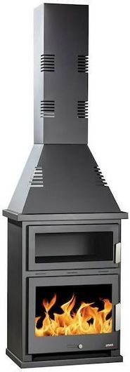 Ενεργειακό Τζάκι Ξύλου Syrios Monemvasia AS-SY-14F/C 16.5kW με Φούρνο