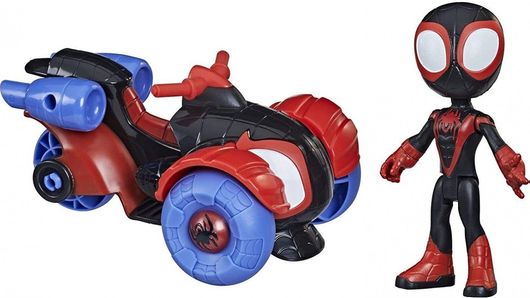 Action Figure Spiderman με Όχημα Techno Racer Miles Morales για 3+ Ετών